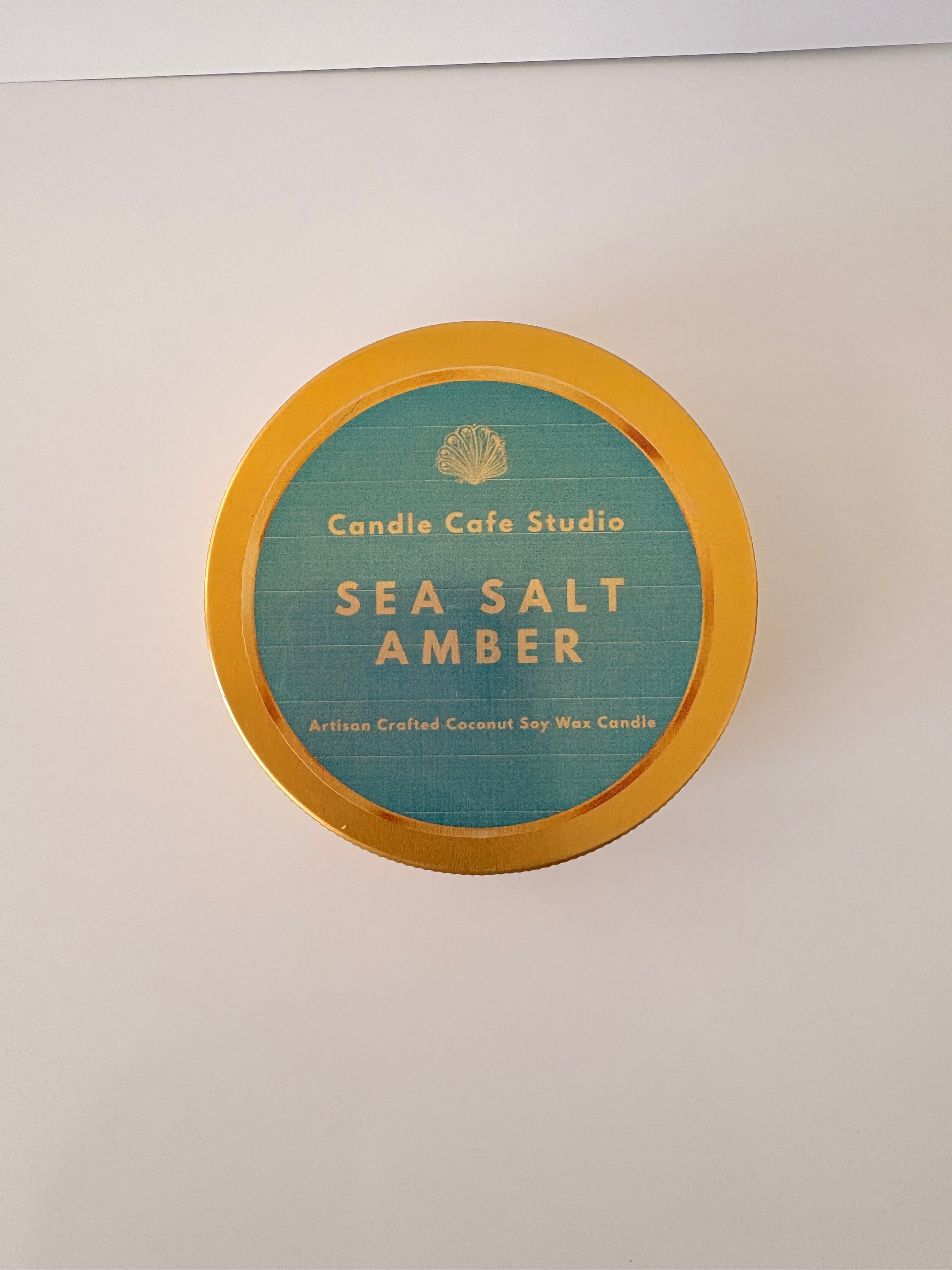 Sea Salt Amber Artisan Candle