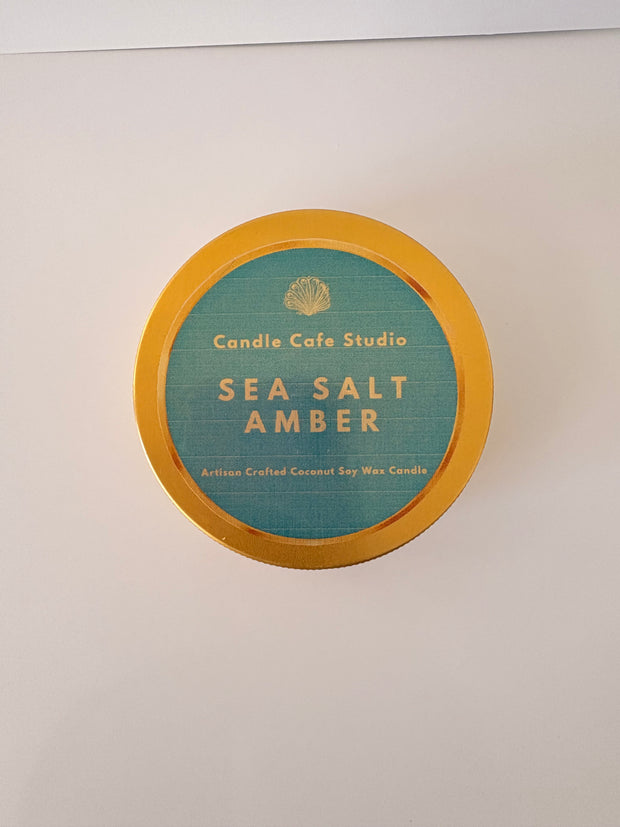 Sea Salt Amber Artisan Candle