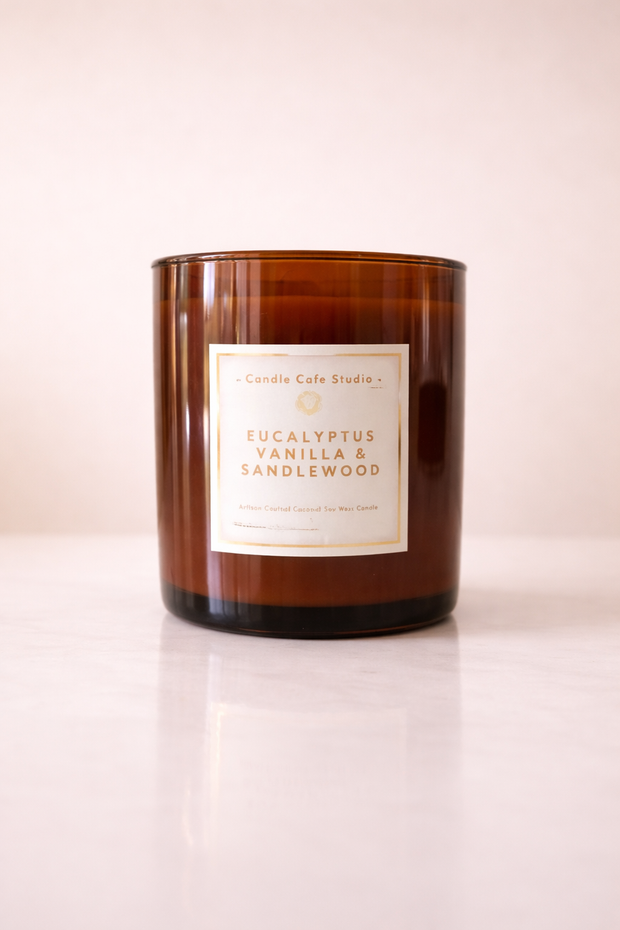Eucalyptus, Vanilla, & Sandalwood Artisan Candle